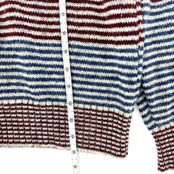 Vintage 80s Winona Knits Wool Blend Striped Sweater L - USA - Picture 4 of 7